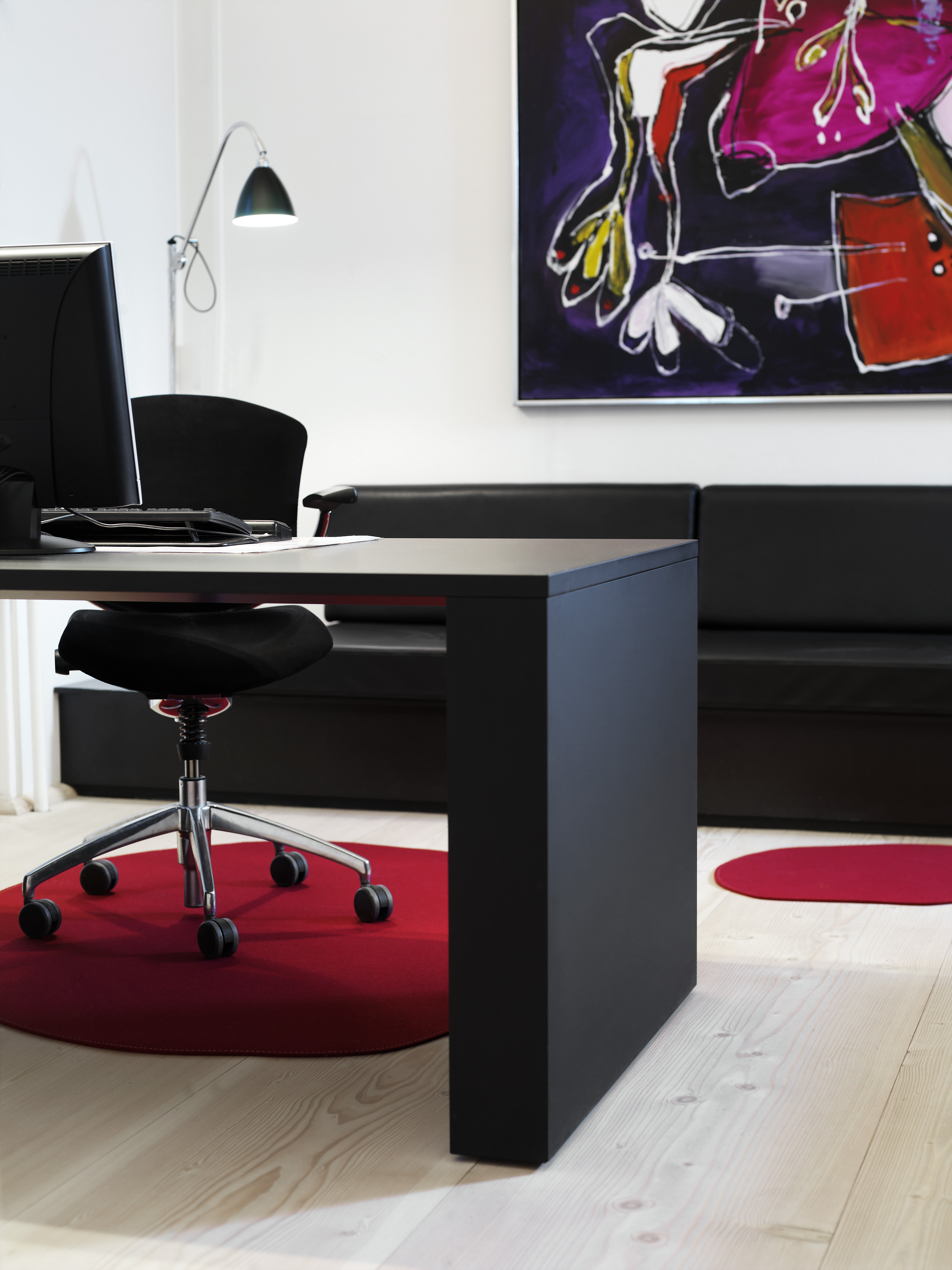 Pebble stoleunderlag i filt